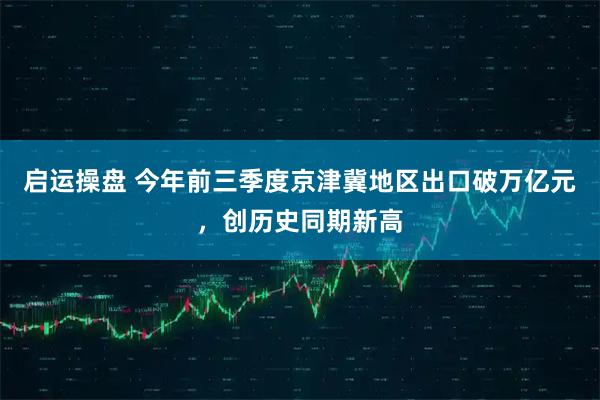 启运操盘 今年前三季度京津冀地区出口破万亿元，创历史同期新高